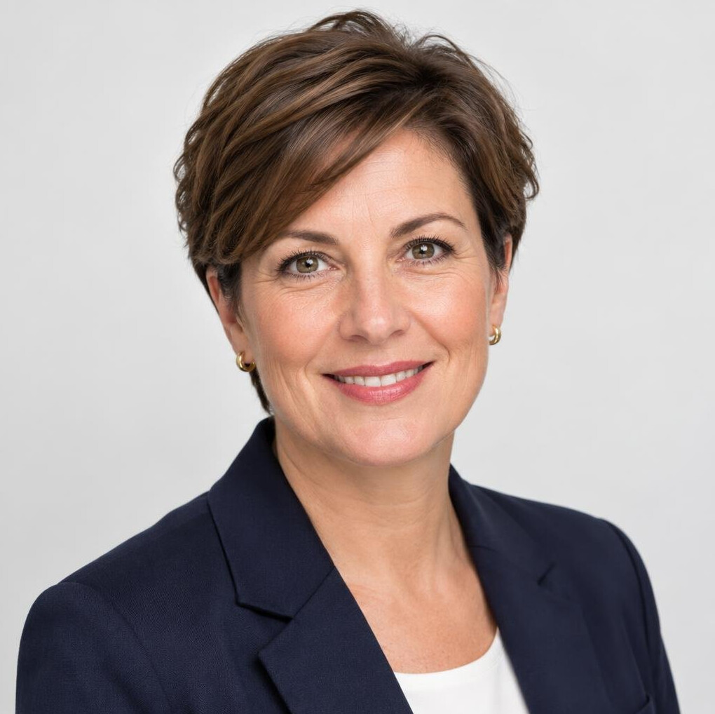 Studio portrait of a professional woman smiling